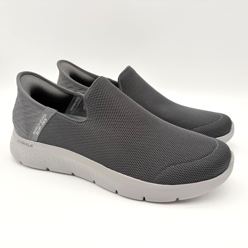 Skechers Go Walk Flex Slip Ins Mens Size 11.5 Dark Gray Hands Free Shoes